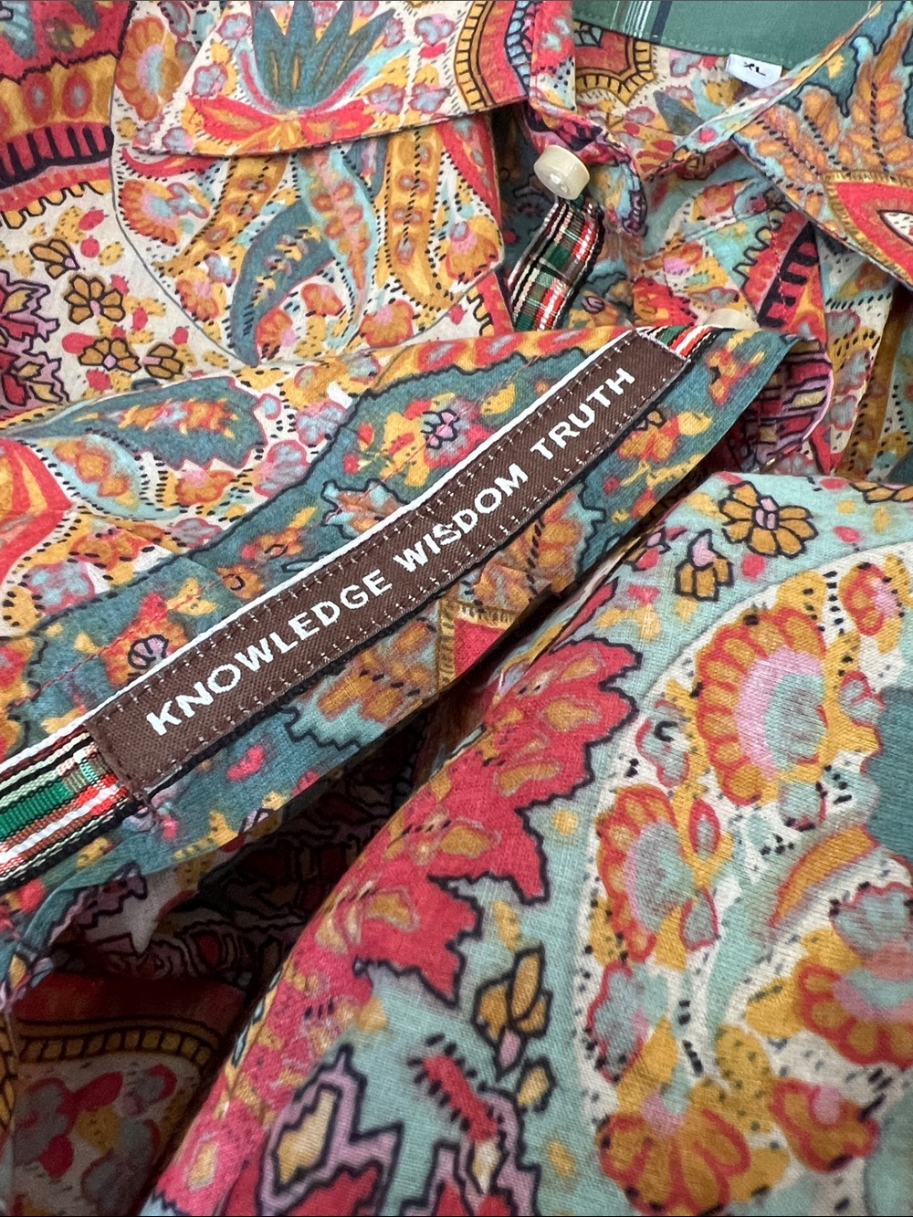Mens Robert Graham Multicolor Paisley Button-Down Shirt — long sleeve size xl - Picture 4 of 5